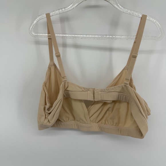 SKIMS Comfort Revolution Beige Wirefree Comfort Bra L Stretchy Everyday Lounge - Picture 3 of 4
